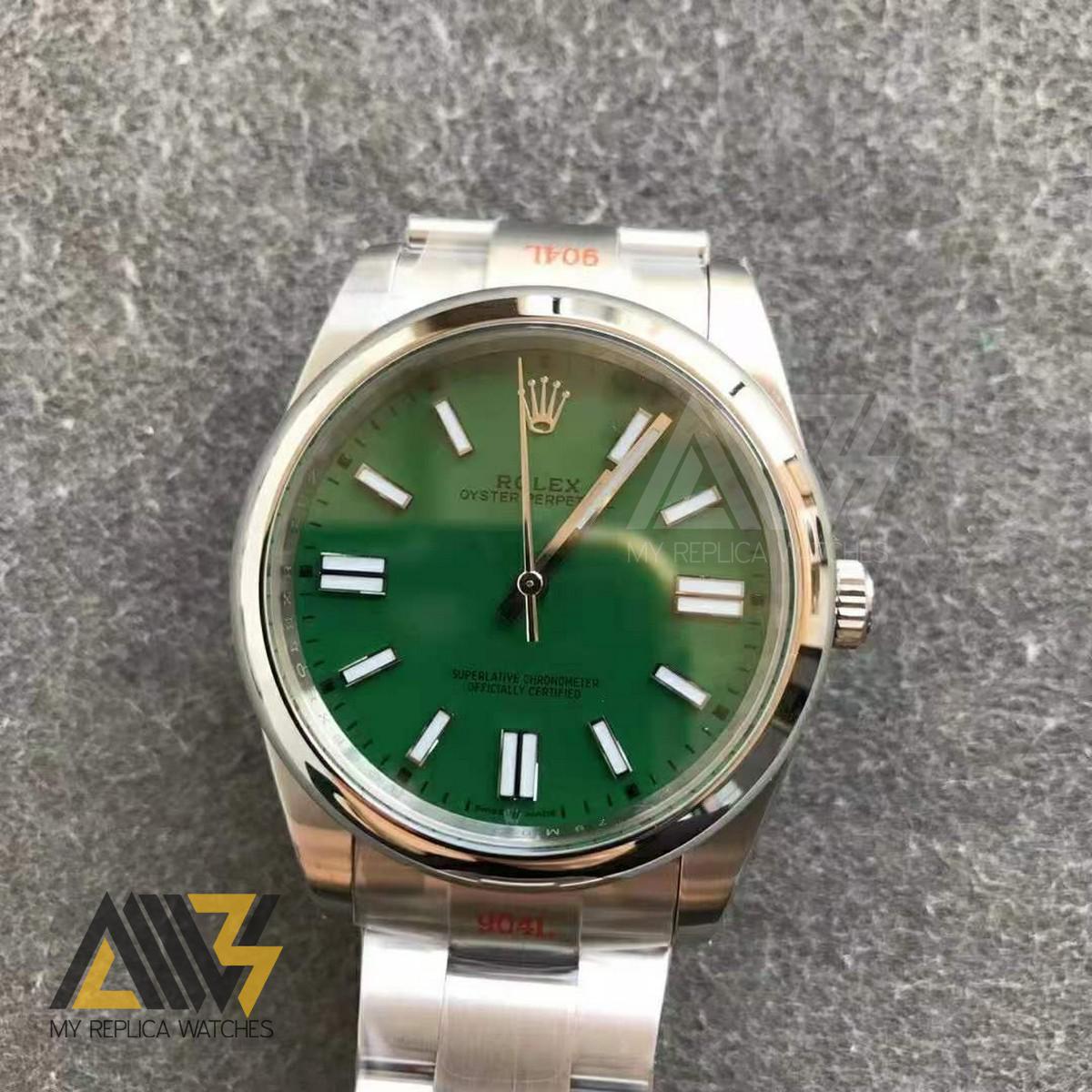 Oyster Perpetual 124300 41mm 904L Stainless Steel GSF 1:1 Best Edition Green Dial on Stainless Steel Bracelet A.2824